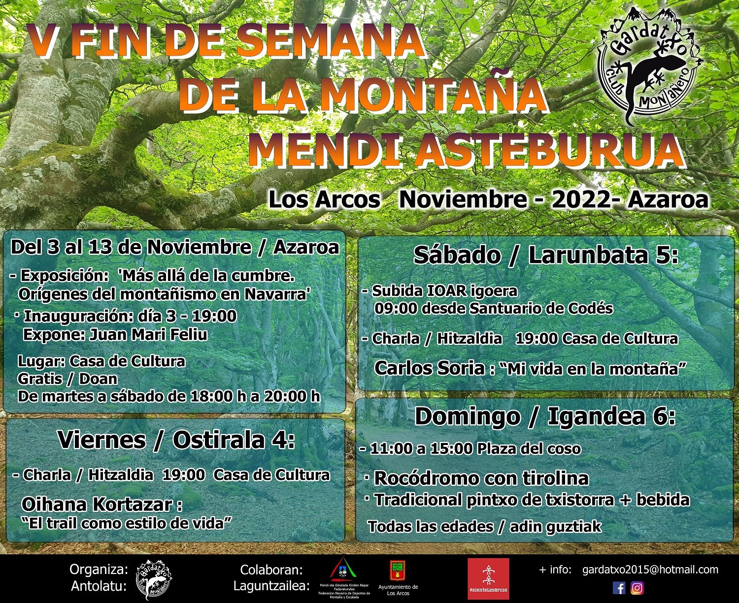 FIN DE SEMANA DE MONTA&Ntilde;A CM GARDATXO